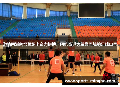 激情四溢的绿茵场上奋力拼搏，团结奋进为荣誉而战的足球口号